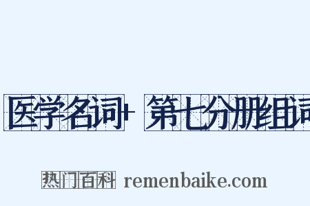 医学名词+第七分册组词是什么意思的图片